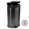 10.5 Gallon Trash Can; Stainless Steel Oval Kitchen Trash Can