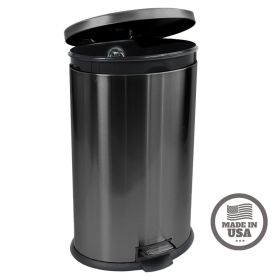 10.5 Gallon Trash Can; Stainless Steel Oval Kitchen Trash Can