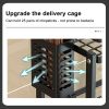 Three layer seasoning rack kitchen seasoning bottle storage rack household multifunctional installation free folding seasoning rack