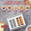 4 piece Ultra Wide Slot Toaster Automatic Multi-stove Breakfast Toast SUS304 Dual Control Panel 6 Bake Browning Level High Lift Bar 3 Features-Thaw /