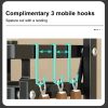 Three layer seasoning rack kitchen seasoning bottle storage rack household multifunctional installation free folding seasoning rack